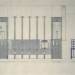 Design for furniture, Blue Bedroom, Hous'hill, Nitshill, Glasgow: north and south walls